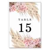 Pampas Grass Bloemen Paarse Bruiloft Kaart (Achterkant)