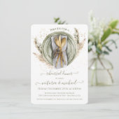 Pampas Grass Blooiing Berichtenrepetitie Kaart (Staand voorkant)