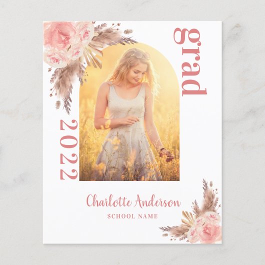 Pampas grass blush budget afstuderen bekendmaking (Voorkant)