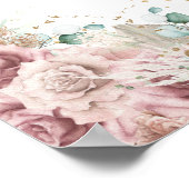 Pampas Grass Blush Floral Cute Teddy Bear Arch Poster (Hoek)