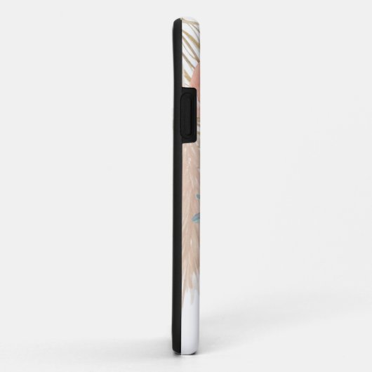 Pampas Grass Blush Pink Floral Monogram Case-Mate iPhone Case (Achterkant/rechts)