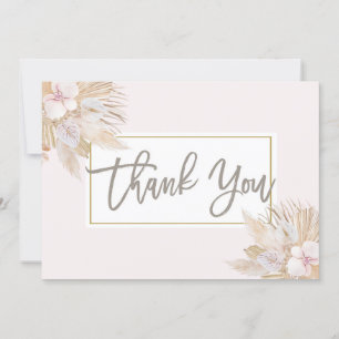 Pampas Grass blush roze Bedankkaart