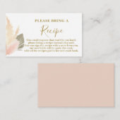 Pampas Grass Blush Vrijgezellenfeest Recipcard Informatiekaartje (Voorkant / Achterkant)