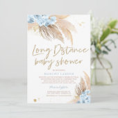 Pampas Grass Boheemse lange afstand Baby shower Kaart (Staand voorkant)
