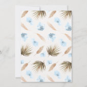 Pampas Grass Boheemse lange afstand Baby shower Kaart (Achterkant)