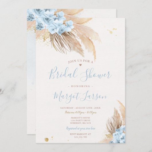 Pampas Grass Bohemen Vrijgezellenfeest Kaart (Voorkant / Achterkant)