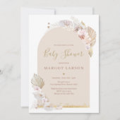 Pampas Grass Bohemian Arch Desert Baby shower Kaart (Voorkant)