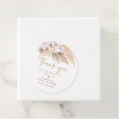 Pampas Grass Bohemian Baby shower Favor Bedankjes Labels (In situ)