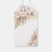 Pampas Grass Bohemian Baby shower Favor Cadeaulabel (Achterkant)