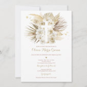 Pampas Grass Bohemian Baptism Boho Christening Kaart