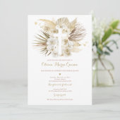 Pampas Grass Bohemian Baptism Boho Christening Kaart