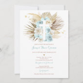 Pampas Grass Bohemian Baptism Boho Christening Kaart (Voorkant)