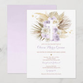 Pampas Grass Bohemian Baptism Boho Christening Kaart (Voorkant / Achterkant)