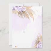 Pampas Grass Bohemian Baptism Boho Christening Kaart (Achterkant)