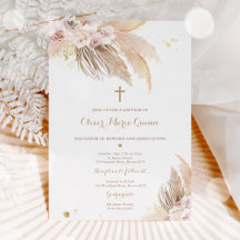 Pampas grass Bohemian Baptism Boho Christening