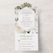 Pampas Grass Bohemian Boho Eucalyptus Weddenschap All In One Uitnodiging (Binnen)