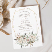 Pampas Grass Bohemian Boho Eucalyptus Weddenschap Kaart