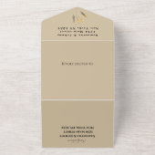 Pampas Grass Bohemian Boho RSVP Herfst Elegant All In One Uitnodiging (Buitenkant)