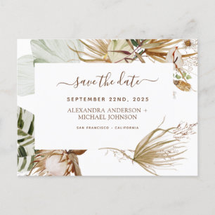 Pampas Grass Bohemian Boho Save the Date Invitatio Briefkaart
