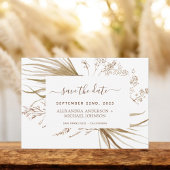 Pampas Grass Bohemian Boho Save the Date Kaart