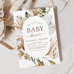 Pampas grass Bohemian Boho tropisch Baby shower in Kaart