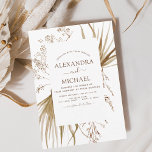Pampas Grass Bohemian Boho Wedding Invitation Kaart<br><div class="desc">Chic en Modern Pampas Grass Boho Bohemian Botanical Greenery Waterverf Lijst Wedding Autumn,  Winter,  Spring of Summer Wedding Invitations - bevat prachtige en elegante scripttypografie voor de speciale huwelijksdag.</div>