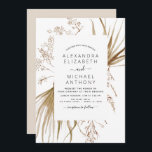 Pampas Grass Bohemian Boho Wedding Invitation Kaart<br><div class="desc">Chic en Modern Pampas Grass Boho Bohemian Botanical Greenery Waterverf Lijst Wedding Autumn,  Winter,  Spring of Summer Wedding Invitations - bevat prachtige en elegante scripttypografie voor de speciale huwelijksdag.</div>