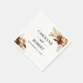 Pampas Grass Bohemian Boho Wedding Servet (Hoek)