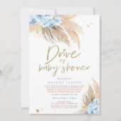 Pampas Grass Bohemian Drive per Baby shower Kaart (Voorkant)