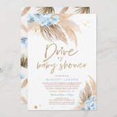Pampas Grass Bohemian Drive per Baby shower Kaart (Voorkant / Achterkant)