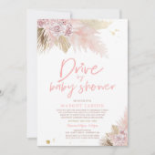 Pampas Grass Bohemian Drive per Baby shower Kaart (Voorkant)