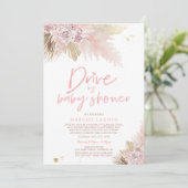 Pampas Grass Bohemian Drive per Baby shower Kaart (Staand voorkant)