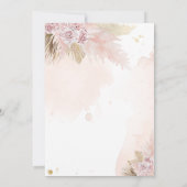 Pampas Grass Bohemian Drive per Baby shower Kaart (Achterkant)