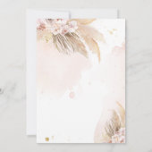 Pampas Grass Bohemian Drive per Baby shower Kaart (Achterkant)