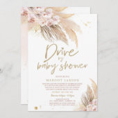 Pampas Grass Bohemian Drive per Baby shower Kaart (Voorkant / Achterkant)