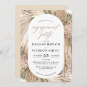 Pampas Grass Bohemian Engagement Party Kaart (Voorkant / Achterkant)