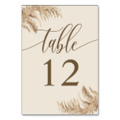 Pampas Grass Bohemian Exotic Earthy Wedding Kaart (Voorkant)