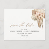 Pampas Grass Bohemian Save the Date Briefkaart (Voorkant)