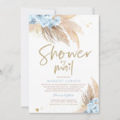 Pampas Grass Bohemian Shower By Mail Baby shower Kaart (Voorkant)