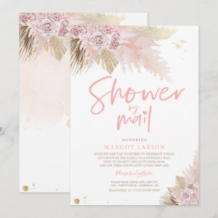 Pampas Grass Bohemian Shower By Mail Baby shower Kaart