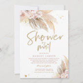 Pampas Grass Bohemian Shower By Mail Baby shower Kaart (Voorkant)