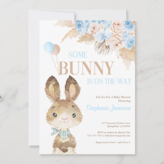 Pampas Grass Bohemian Tropical Desert Baby shower Kaart (Voorkant)