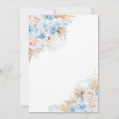 Pampas Grass Bohemian Tropical Desert Baby shower Kaart (Achterkant)