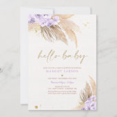 Pampas Grass Bohemian Tropical Desert Baby shower Kaart (Voorkant)