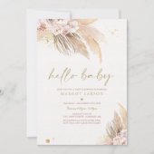 Pampas Grass Bohemian Tropical Desert Baby shower Kaart (Voorkant)