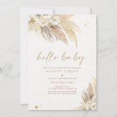 Pampas Grass Bohemian Tropical Desert Baby shower Kaart (Voorkant)