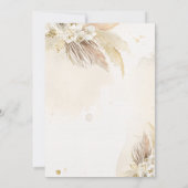 Pampas Grass Bohemian Tropical Desert Baby shower Kaart (Achterkant)