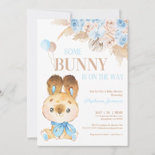 Pampas Grass Bohemian Tropical Desert Baby shower Kaart (Voorkant)