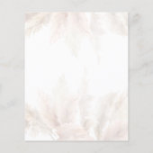 Pampas Grass Boho 80th Birthday Party Invitation (Achterkant)