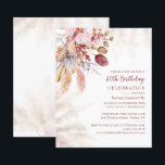 Pampas Grass Boho 80th Birthday Party Invitation<br><div class="desc">Pampas Grass Boho 80th Birthday Party Invitation with earthy tan kleuren and off-white greenery floral arrangements with pampas gras and a modern calligraphy script lettering. Ideaal voor andere speciale mijlpaalevenementen. Pas deze moderne sjabloon eenvoudig aan door op de knop 'Personaliseren' te klikken</div>